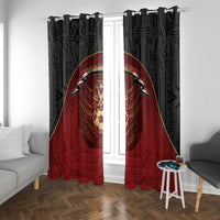 Egypt Football Window Curtain Tribal Eagle With Ancient Egyptian Patterns