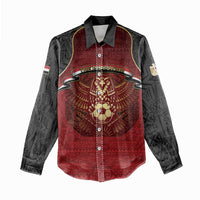 Custom Egypt Football Women Casual Shirt Tribal Eagle With Ancient Egyptian Patterns