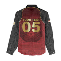 Custom Egypt Football Women Casual Shirt Tribal Eagle With Ancient Egyptian Patterns