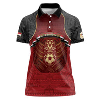 Custom Egypt Football Women Polo Shirt Tribal Eagle With Ancient Egyptian Patterns
