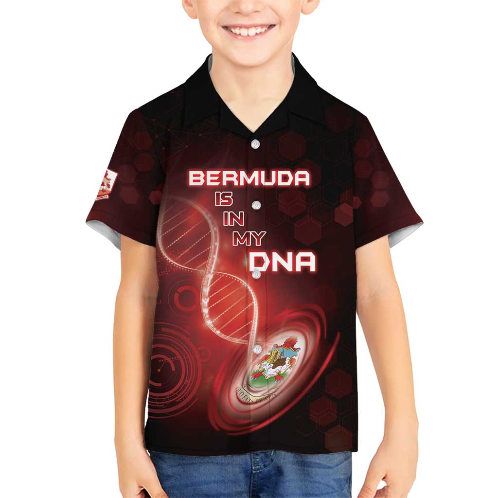 Personalized Bermuda Is In My DNA Family Matching Off Shoulder Short Dress and Hawaiian Shirt - Wonder Print Shop