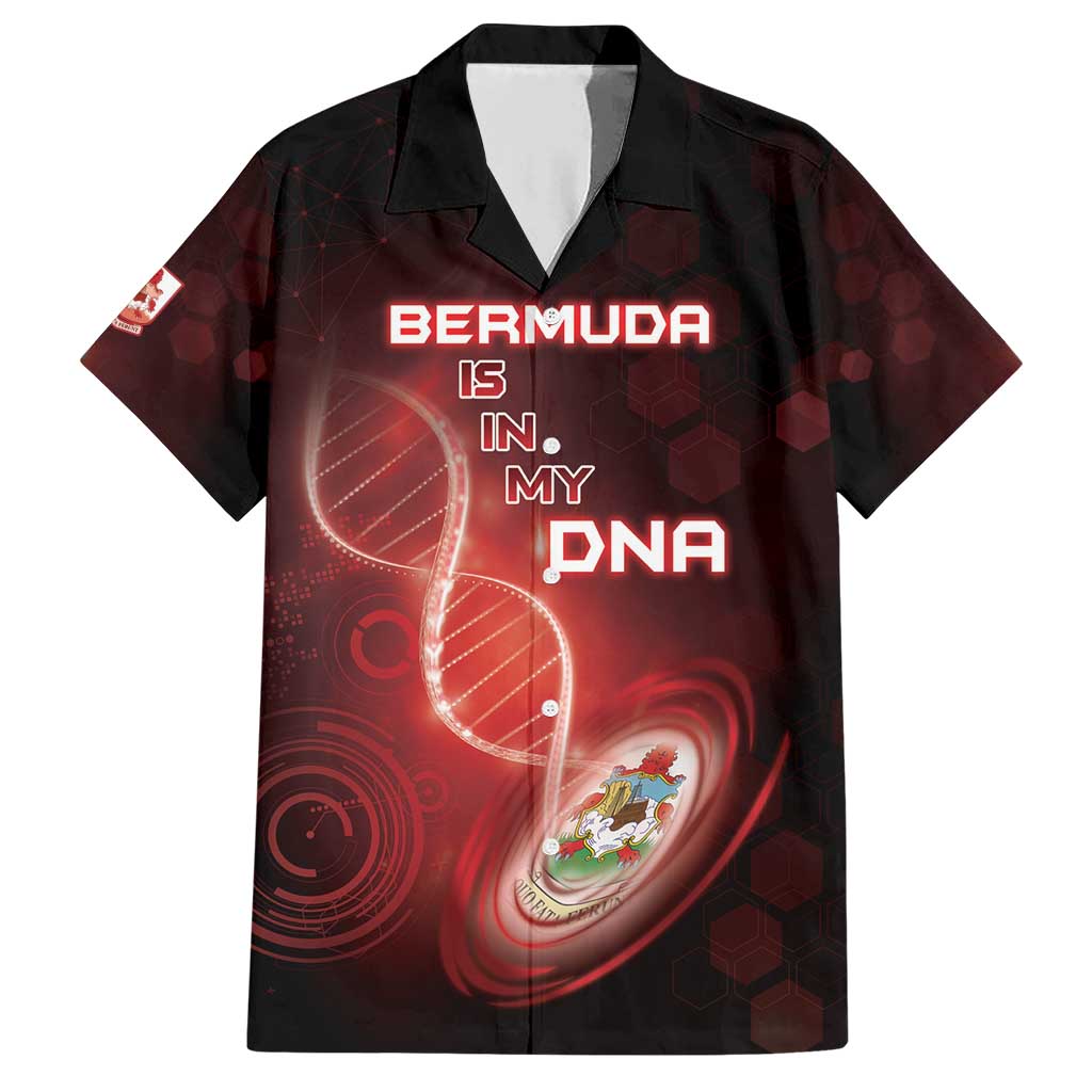 Personalized Bermuda Is In My DNA Family Matching Short Sleeve Bodycon Dress and Hawaiian Shirt - Wonder Print Shop