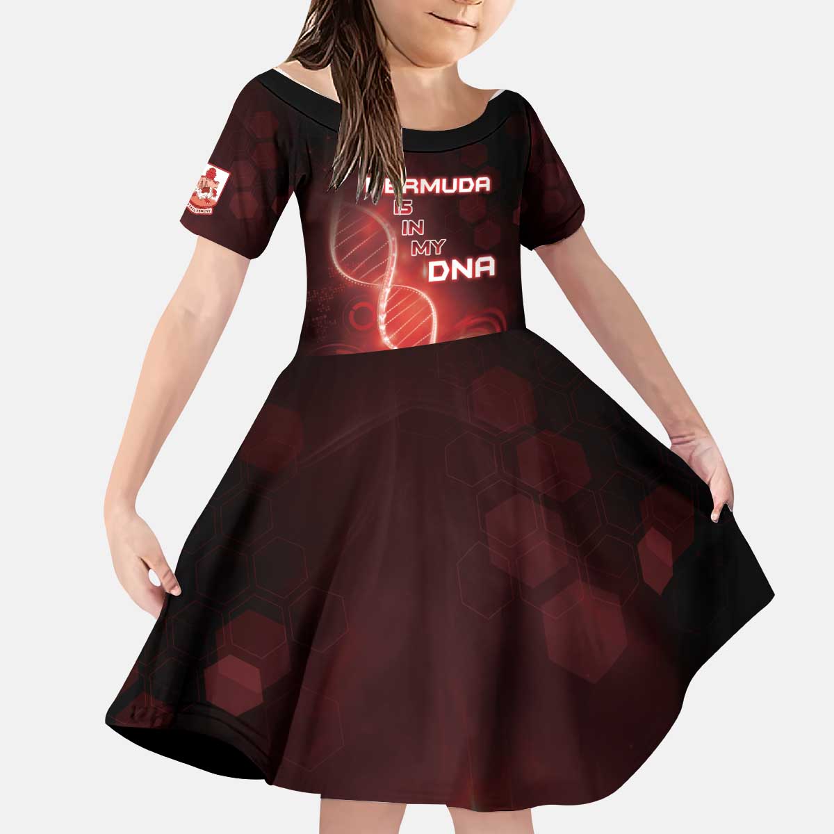 Personalized Bermuda Is In My DNA Kid Short Sleeve Dress - Wonder Print Shop