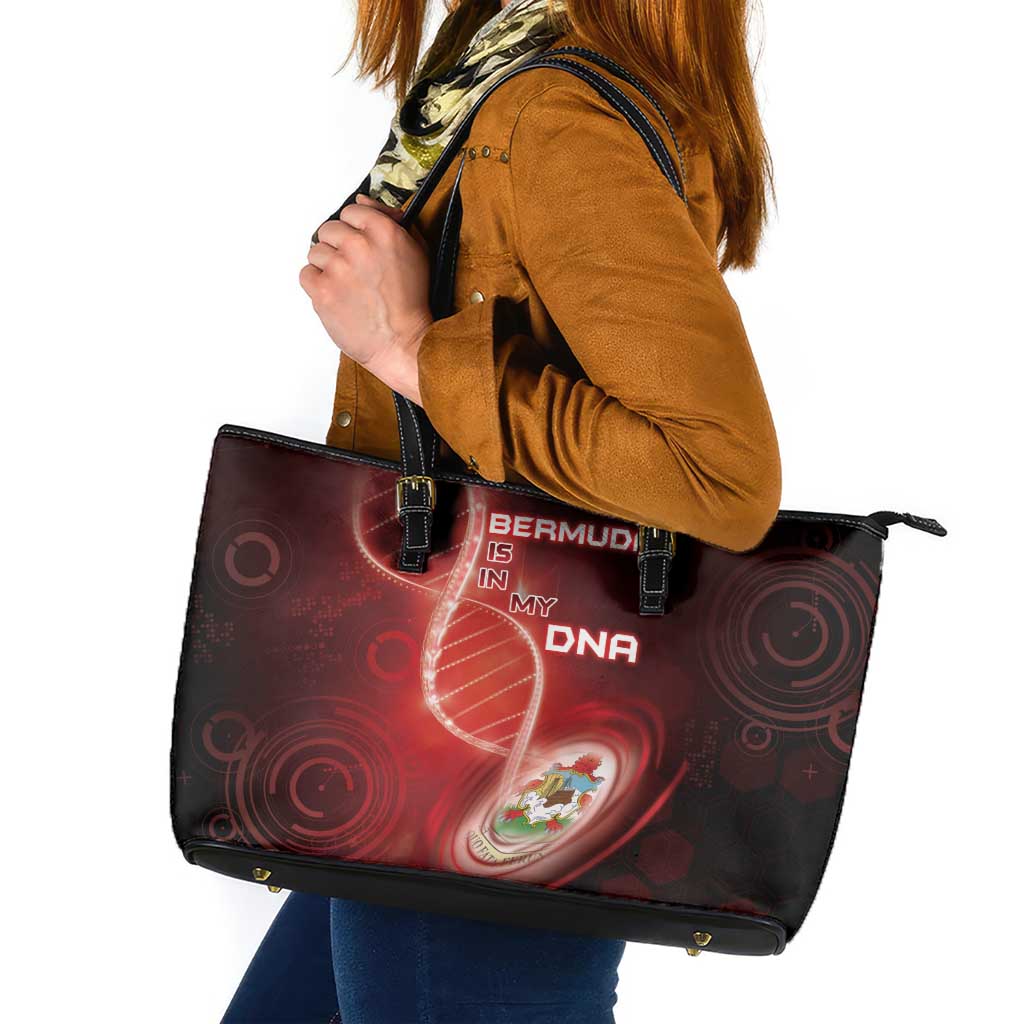 Bermuda Is In My DNA Leather Tote Bag - Wonder Print Shop