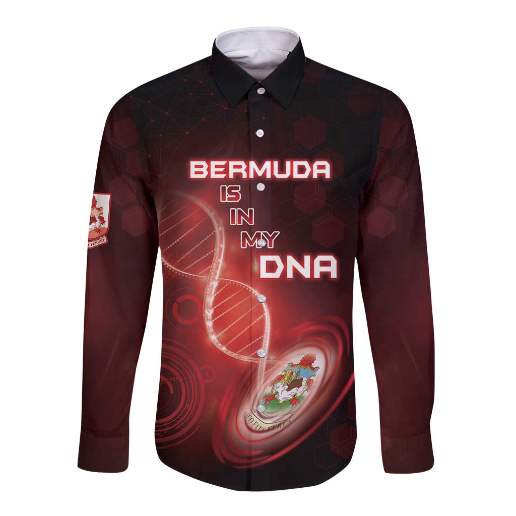 Personalized Bermuda Is In My DNA Long Sleeve Button Shirt - Wonder Print Shop