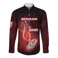 Personalized Bermuda Is In My DNA Long Sleeve Button Shirt - Wonder Print Shop