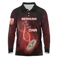 Personalized Bermuda Is In My DNA Long Sleeve Polo Shirt - Wonder Print Shop