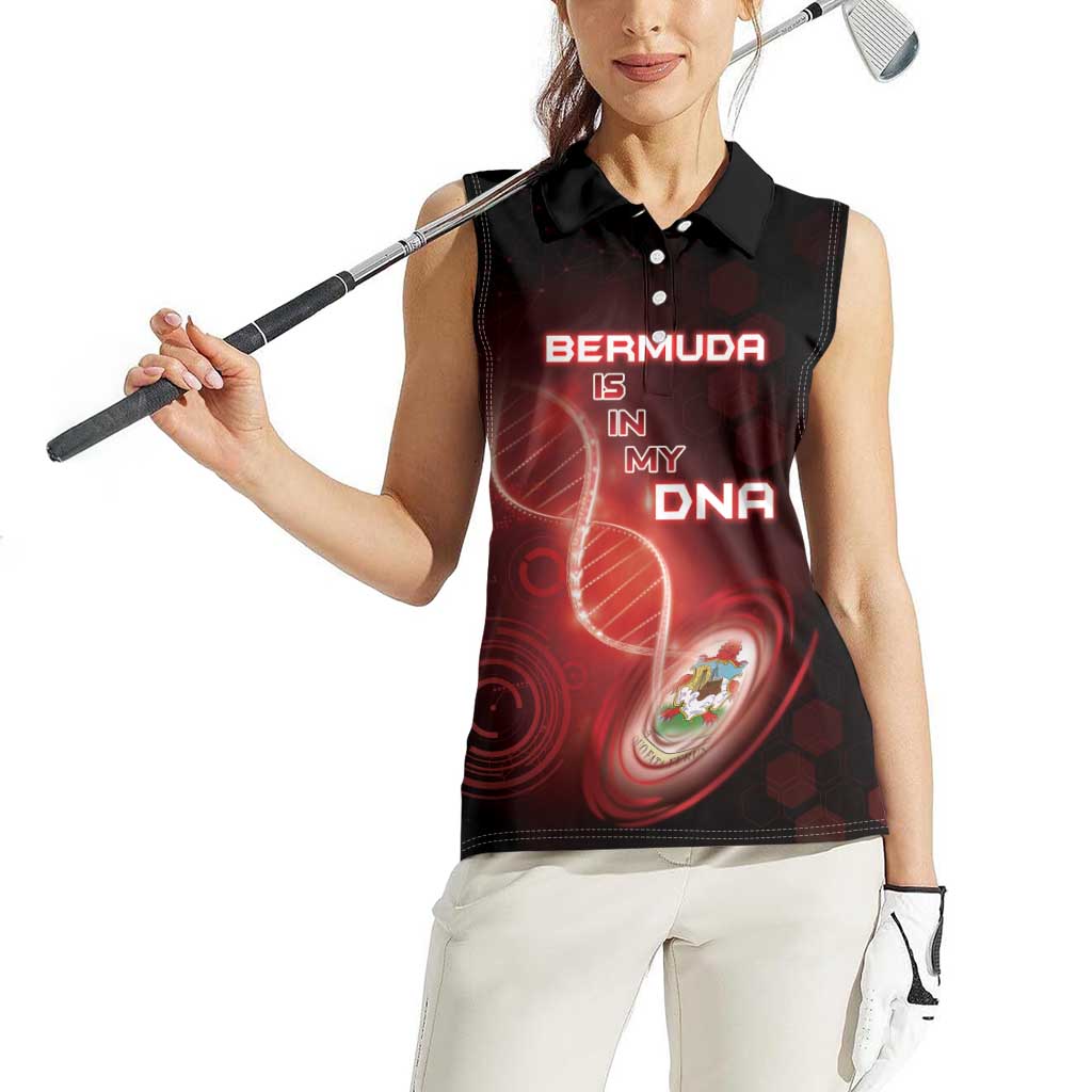 Personalized Bermuda Is In My DNA Women Sleeveless Polo Shirt - Wonder Print Shop