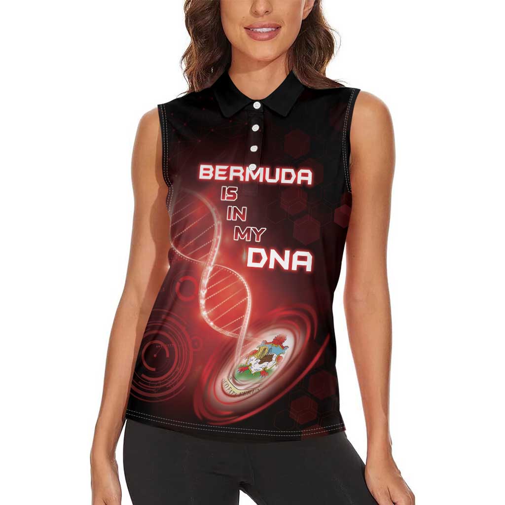 Personalized Bermuda Is In My DNA Women Sleeveless Polo Shirt - Wonder Print Shop