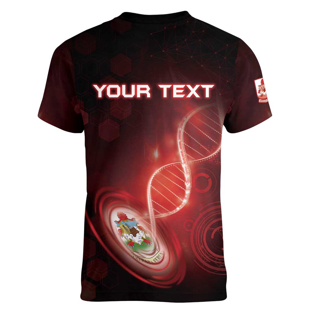 Personalized Bermuda Is In My DNA Women V-Neck T-Shirt - Wonder Print Shop