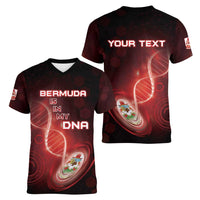 Personalized Bermuda Is In My DNA Women V-Neck T-Shirt - Wonder Print Shop