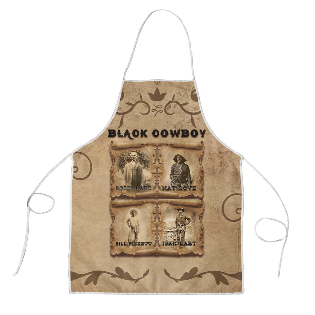 Black Cowboy Apron Melanin Black History Western Grunge - Wonder Print Shop