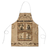 Black Cowboy Apron Melanin Black History Western Grunge - Wonder Print Shop