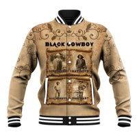 Black Cowboy Baseball Jacket Melanin Black History Western Grunge - Wonder Print Shop
