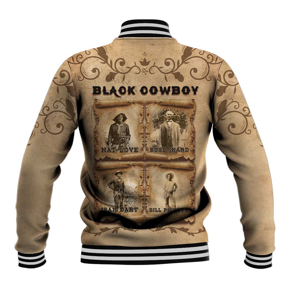 Black Cowboy Baseball Jacket Melanin Black History Western Grunge - Wonder Print Shop