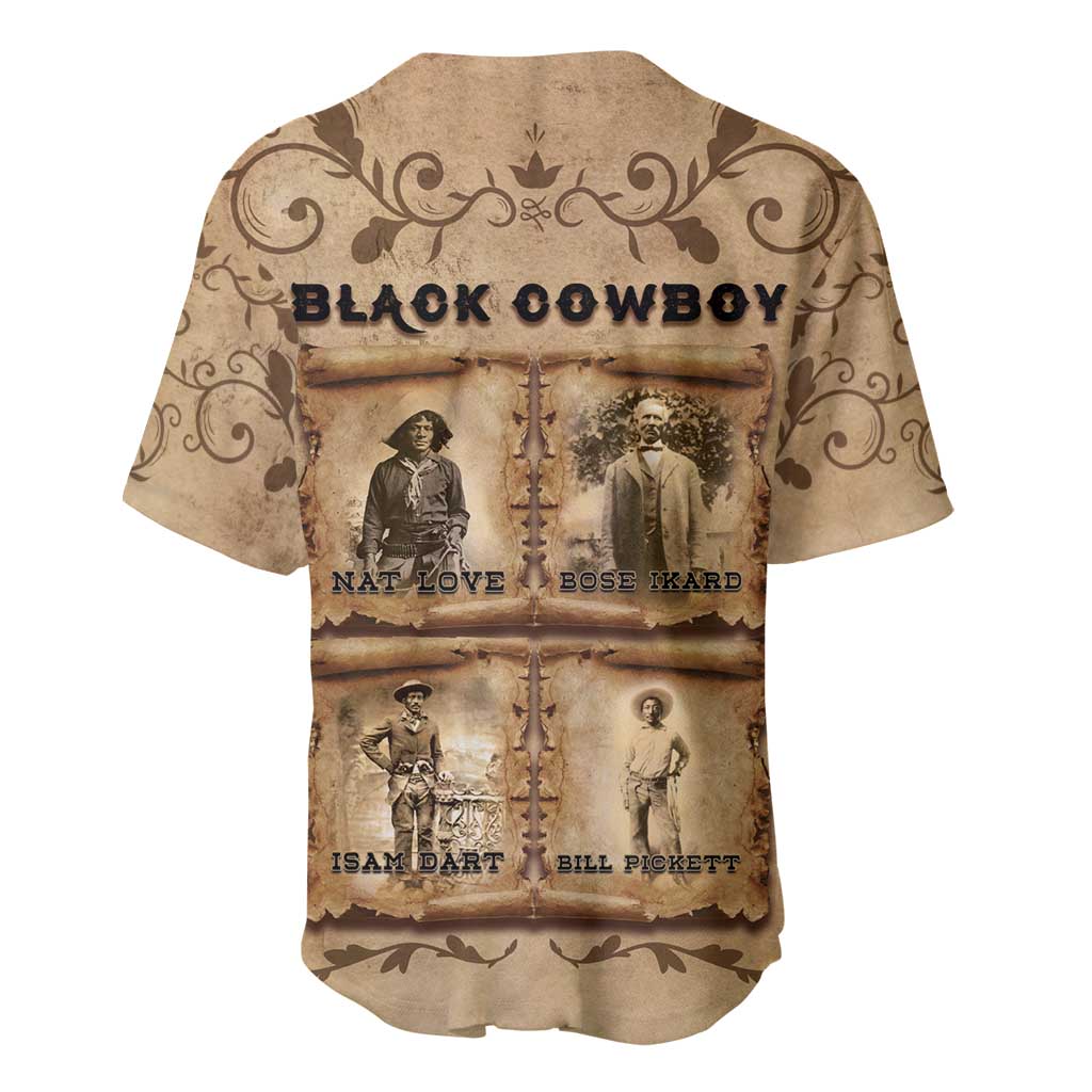 Black Cowboy Baseball Jersey Melanin Black History Western Grunge - Wonder Print Shop