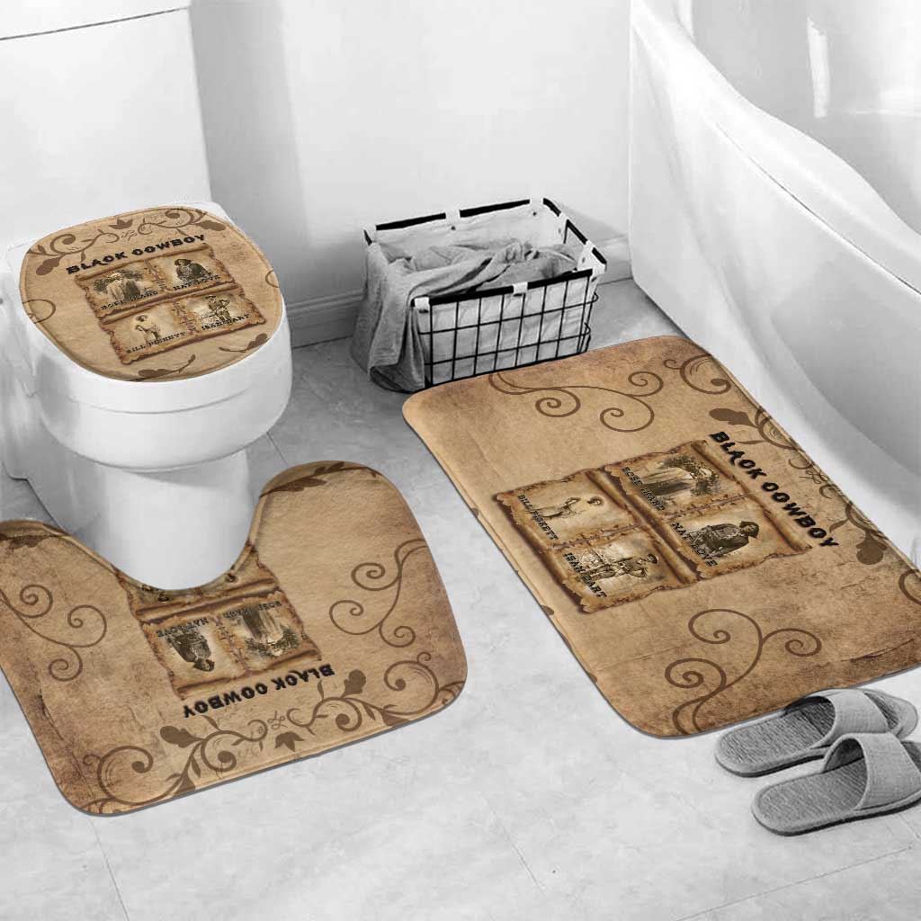 Black Cowboy Bathroom Set Melanin Black History Western Grunge - Wonder Print Shop