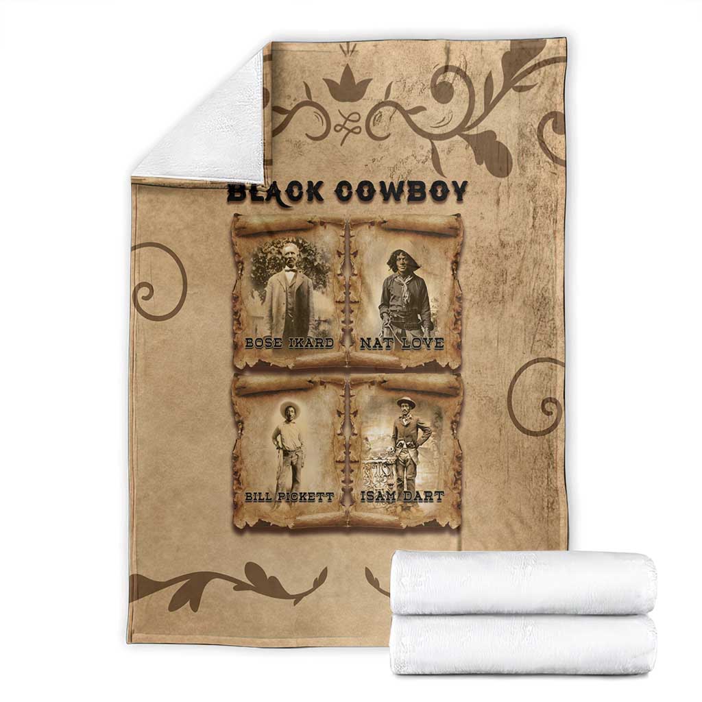 Black Cowboy Blanket Melanin Black History Western Grunge - Wonder Print Shop
