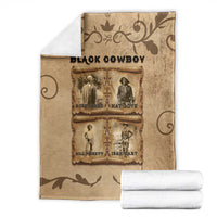 Black Cowboy Blanket Melanin Black History Western Grunge - Wonder Print Shop
