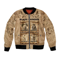 Black Cowboy Bomber Jacket Melanin Black History Western Grunge - Wonder Print Shop