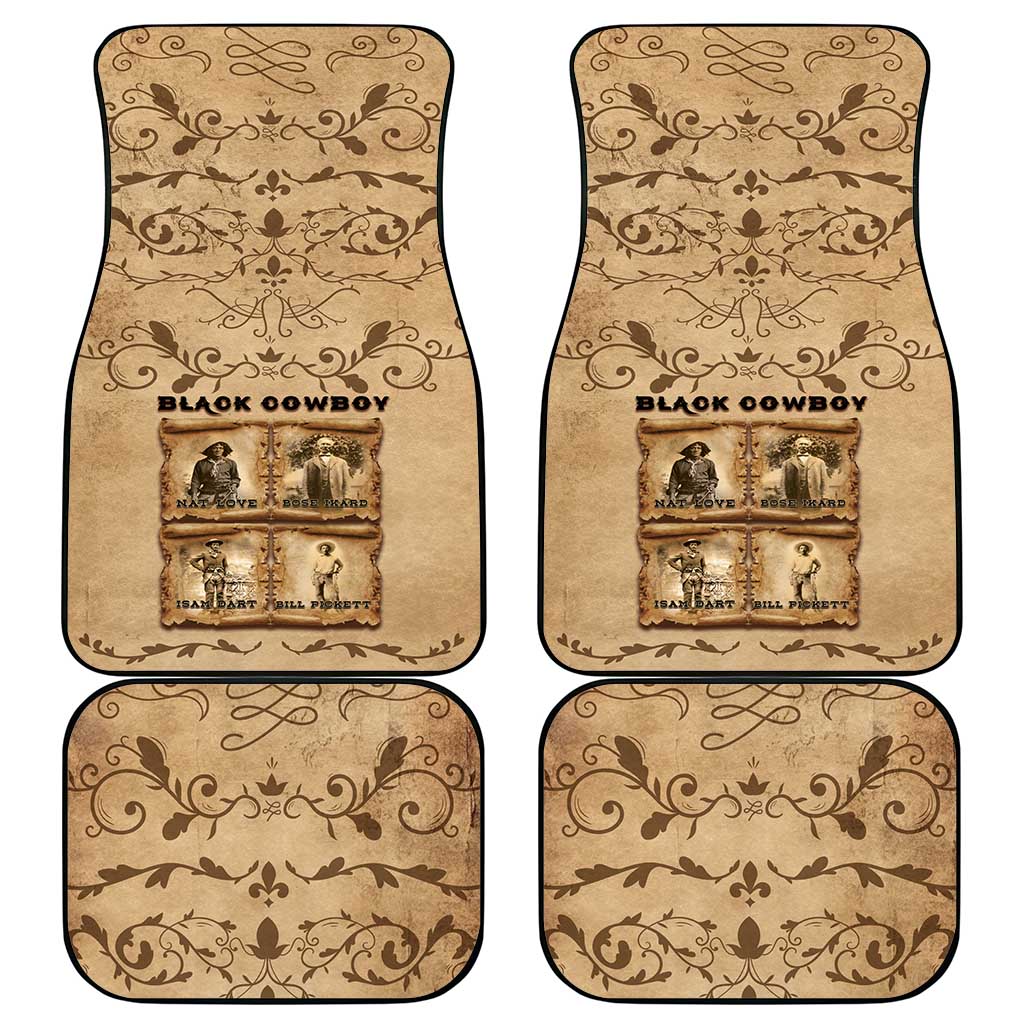 Black Cowboy Car Mats Melanin Black History Western Grunge - Wonder Print Shop