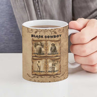 Black Cowboy Ceramic Mug Melanin Black History Western Grunge - Wonder Print Shop