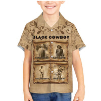 Black Cowboy Family Matching Mermaid Dress and Hawaiian Shirt Melanin Black History Western Grunge - Wonder Print Shop
