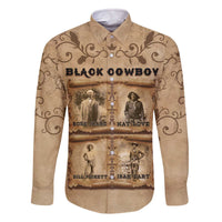 Black Cowboy Family Matching Off The Shoulder Long Sleeve Dress and Hawaiian Shirt Melanin Black History Western Grunge - Wonder Print Shop