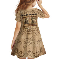 Black Cowboy Family Matching Off Shoulder Short Dress and Hawaiian Shirt Melanin Black History Western Grunge - Wonder Print Shop