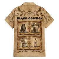 Black Cowboy Family Matching Short Sleeve Bodycon Dress and Hawaiian Shirt Melanin Black History Western Grunge - Wonder Print Shop