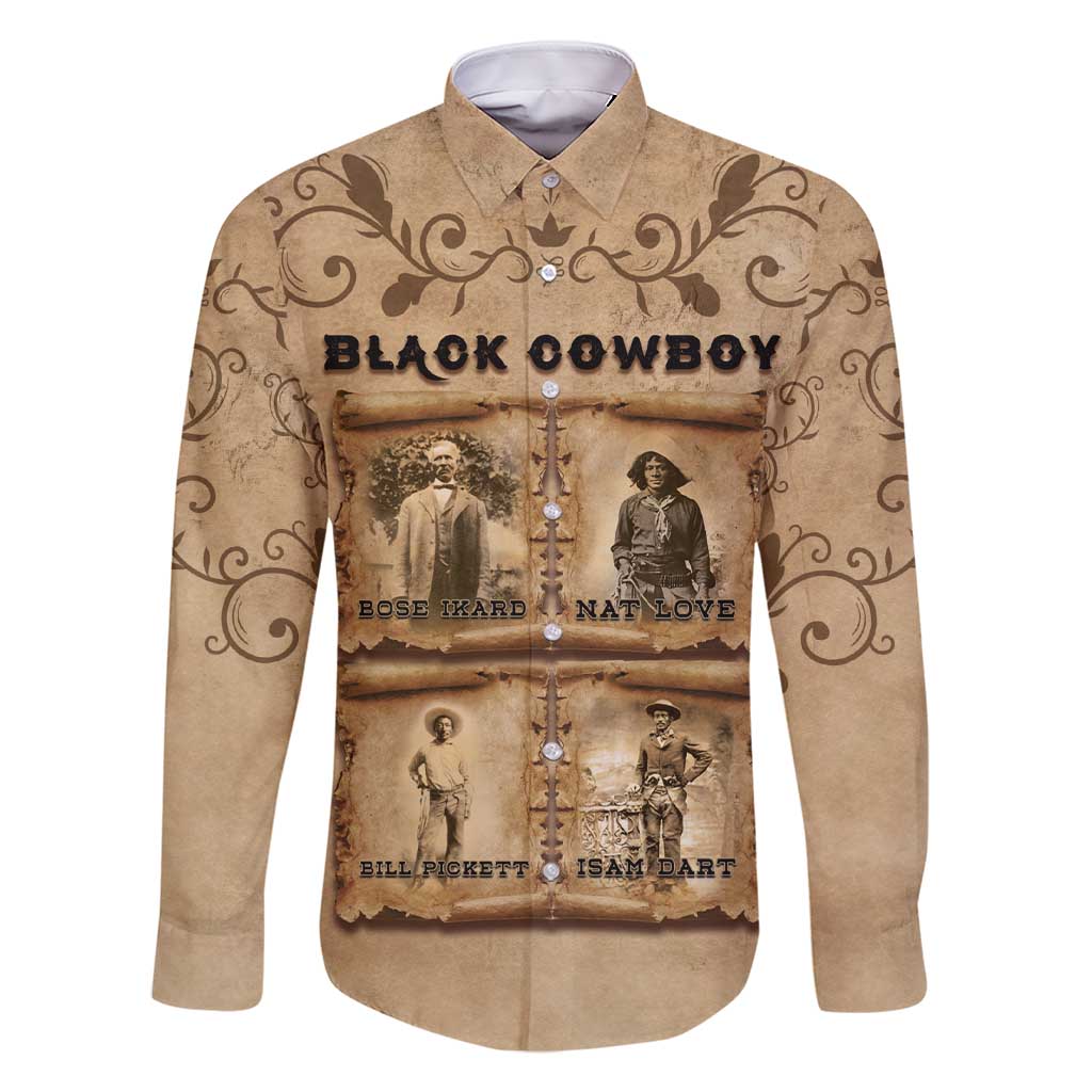 Black Cowboy Family Matching Short Sleeve Bodycon Dress and Hawaiian Shirt Melanin Black History Western Grunge - Wonder Print Shop