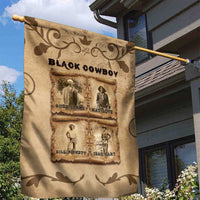 Black Cowboy Garden Flag Melanin Black History Western Grunge - Wonder Print Shop