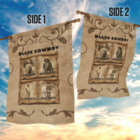 Black Cowboy Garden Flag Melanin Black History Western Grunge - Wonder Print Shop