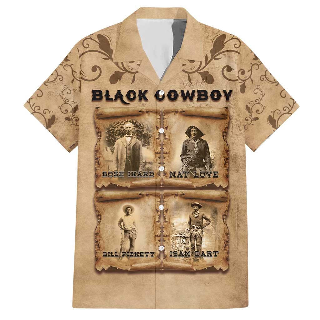 Black Cowboy Hawaiian Shirt Melanin Black History Western Grunge - Wonder Print Shop