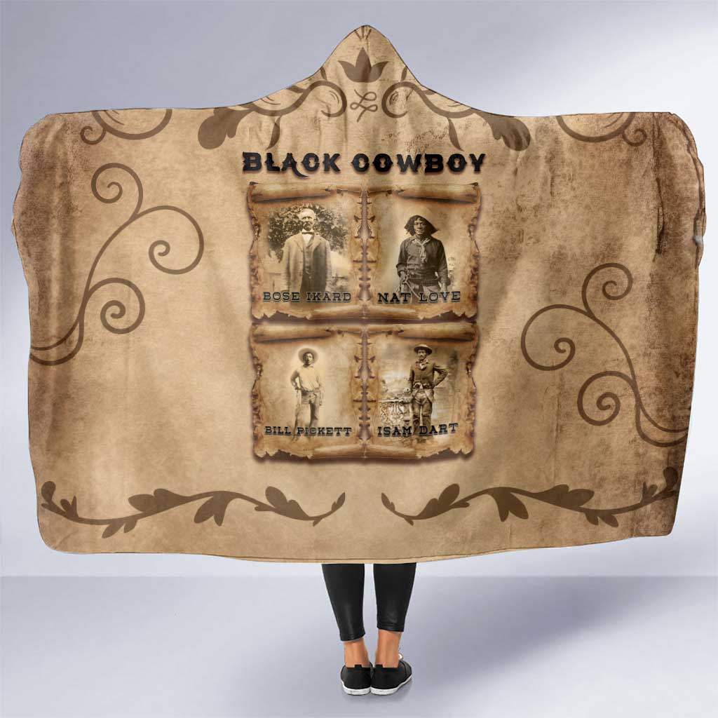 Black Cowboy Hooded Blanket Melanin Black History Western Grunge - Wonder Print Shop