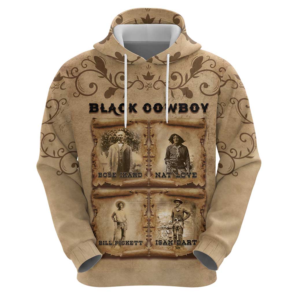 Black Cowboy Hoodie Melanin Black History Western Grunge - Wonder Print Shop