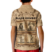 Black Cowboy Kid Polo Shirt Melanin Black History Western Grunge - Wonder Print Shop