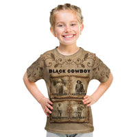 Black Cowboy Kid T Shirt Melanin Black History Western Grunge - Wonder Print Shop