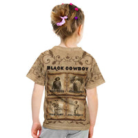 Black Cowboy Kid T Shirt Melanin Black History Western Grunge - Wonder Print Shop