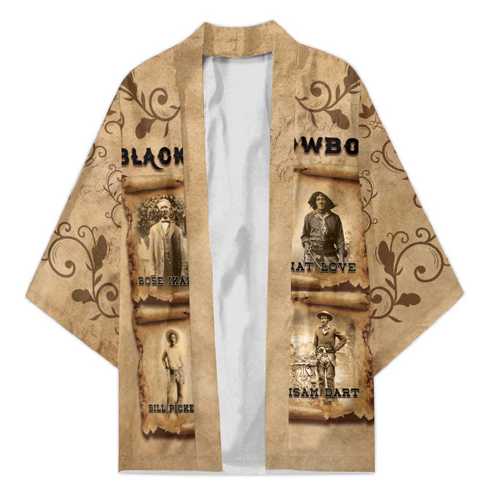 Black Cowboy Kimono Melanin Black History Western Grunge - Wonder Print Shop