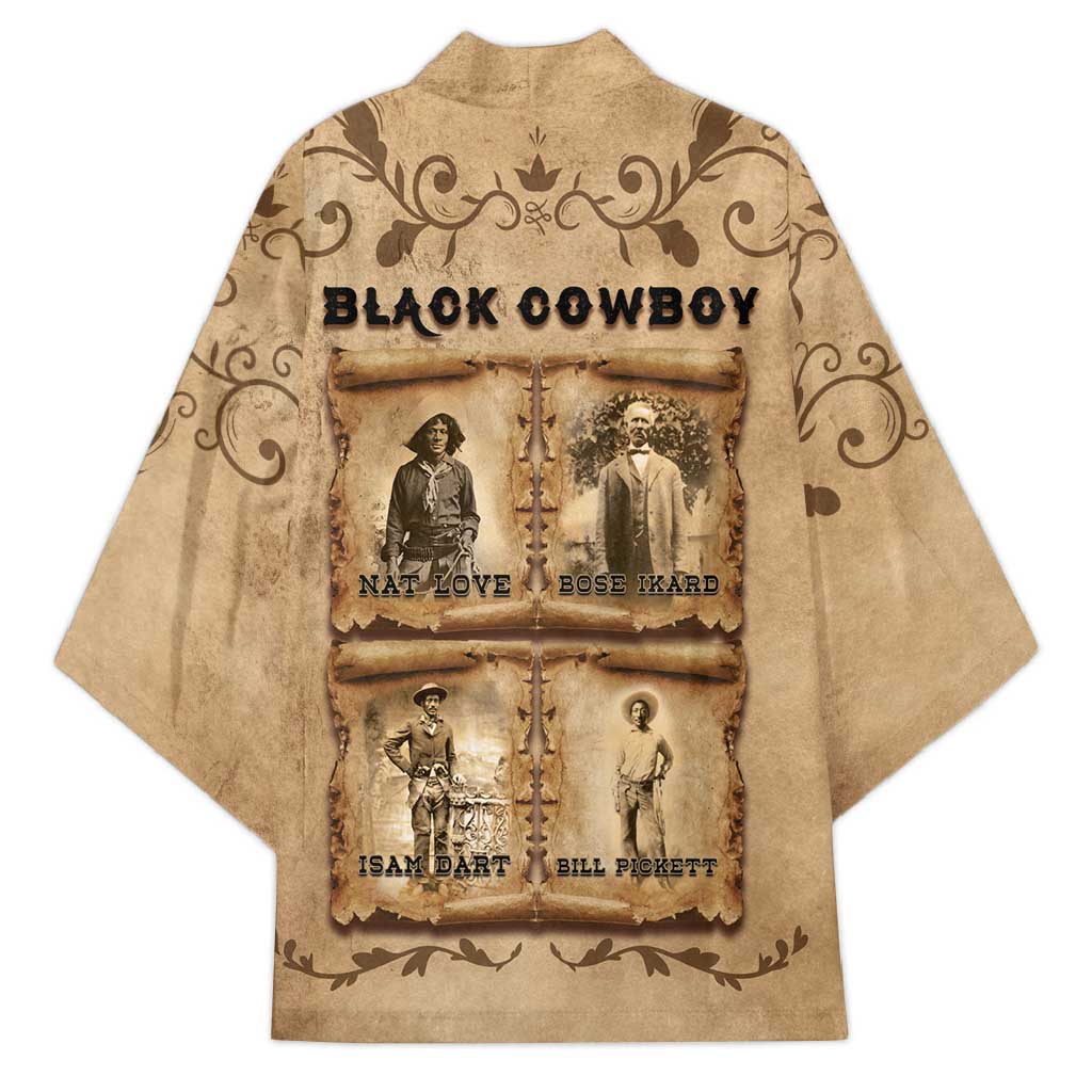 Black Cowboy Kimono Melanin Black History Western Grunge - Wonder Print Shop