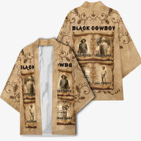 Black Cowboy Kimono Melanin Black History Western Grunge - Wonder Print Shop