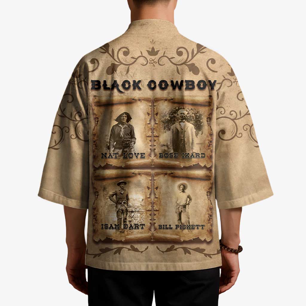 Black Cowboy Kimono Melanin Black History Western Grunge - Wonder Print Shop