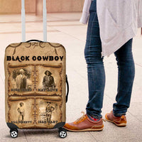 Black Cowboy Luggage Cover Melanin Black History Western Grunge - Wonder Print Shop