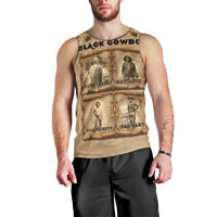 Black Cowboy Men Tank Top Melanin Black History Western Grunge - Wonder Print Shop
