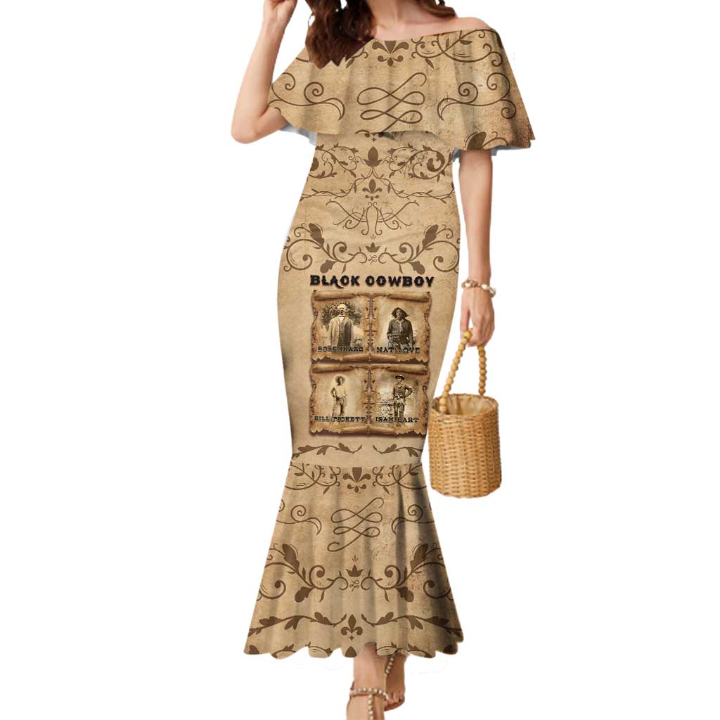 Black Cowboy Mermaid Dress Melanin Black History Western Grunge - Wonder Print Shop