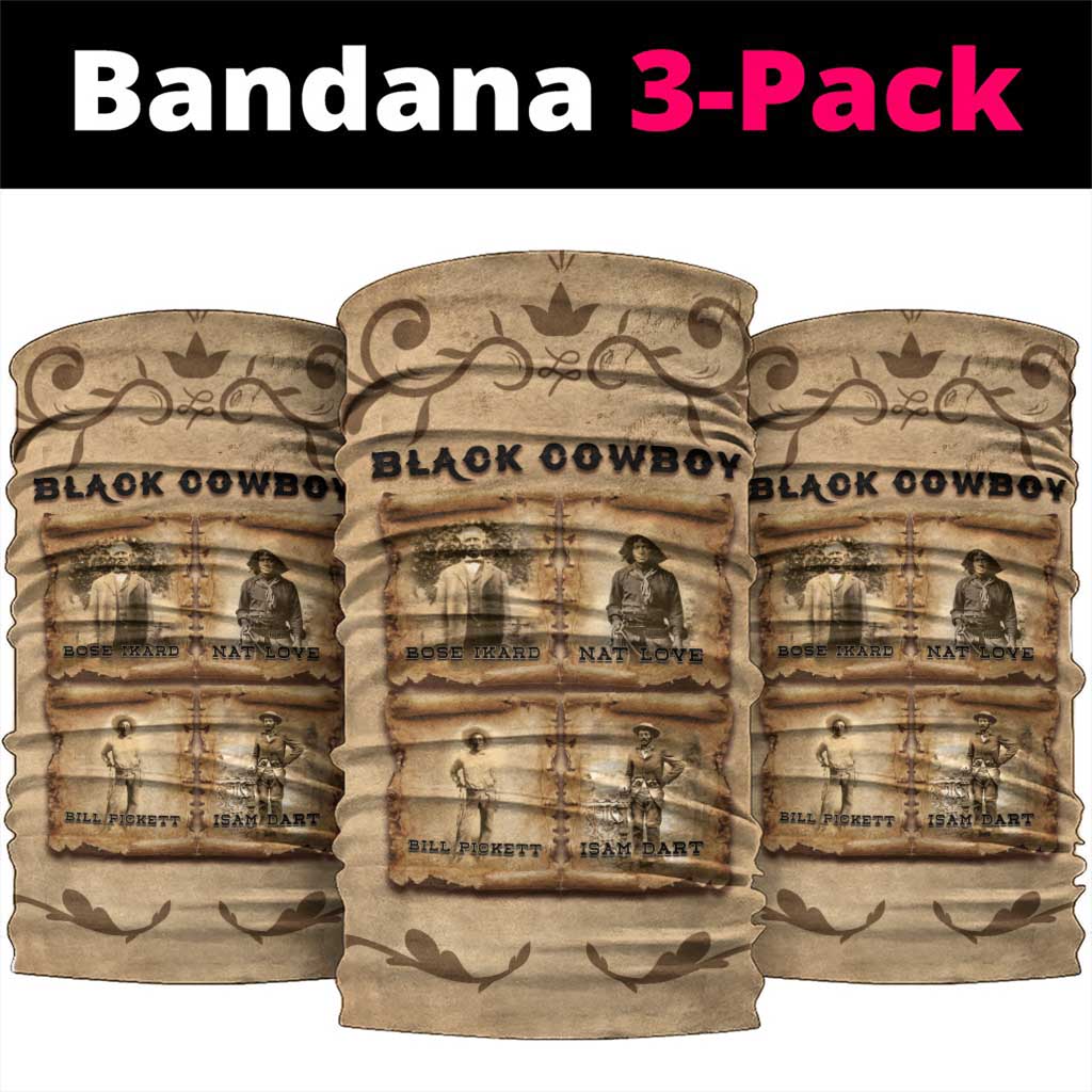 Black Cowboy Neck Gaiter Melanin Black History Western Grunge - Wonder Print Shop