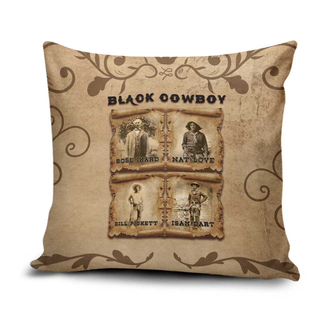 Black Cowboy Pillow Cover Melanin Black History Western Grunge - Wonder Print Shop