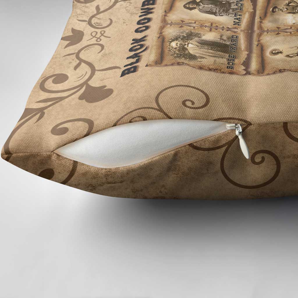 Black Cowboy Pillow Cover Melanin Black History Western Grunge - Wonder Print Shop