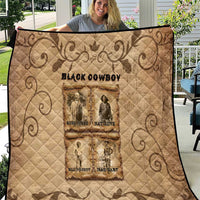 Black Cowboy Quilt Melanin Black History Western Grunge - Wonder Print Shop